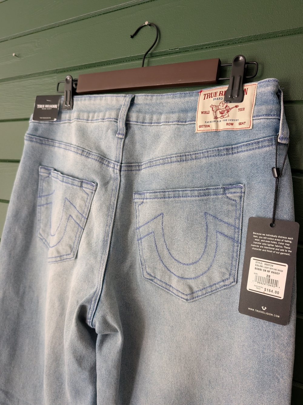 NWT True Religion Baggy High rise Jeans